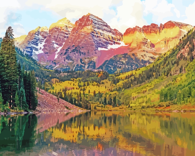 Colorado Landscape paint by numbers