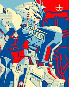Gundam Illustration paint by numbers