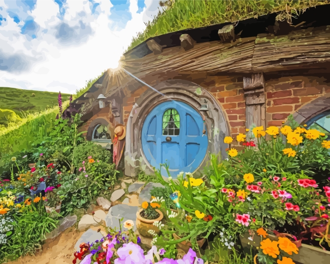 Hobbiton House paint by numbers