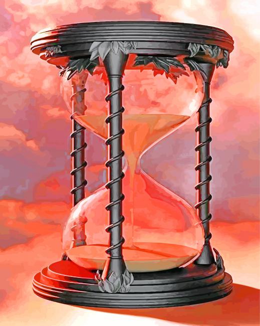 Hourglass Clock paint by numbers
