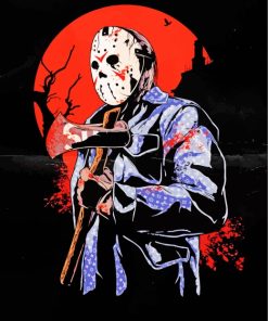 Jason Voorhees Illustration paint by numbers