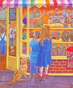Lillipop Candy Shop paint by number