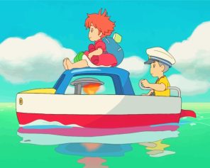 Ponyo And Sosuke paint by numbers