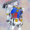 The Gundam Robot paint by numbers