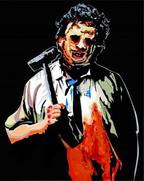 Abstract Leatherface paint by numbers