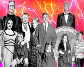 Addams Familly And Munsters paint by numbers