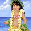 Adorable Hawaiian Girl paint by numbers