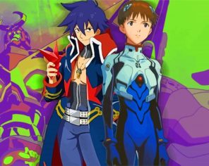 Aesthetic Gurren Lagann Anime paint by numbers