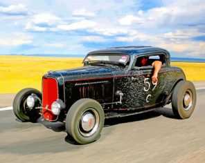 Black Hotrod paint by numbers