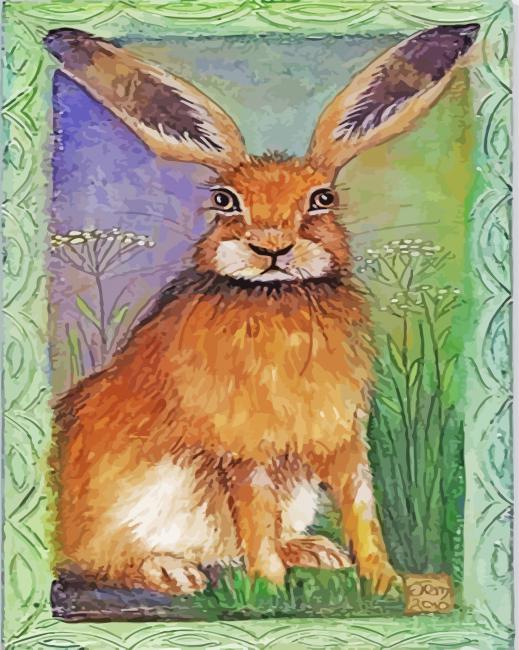 Cute Brown Hare paint by numbers