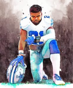 Ezekiel Elliott NFL paint by numbers
