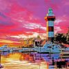 Hilton Head Harbour Town Lighthouse paint by numbers