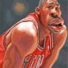 Michael Jordan Caricature paint by numbers