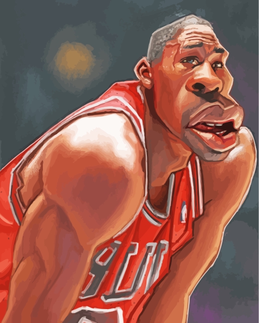 Michael Jordan Caricature paint by numbers