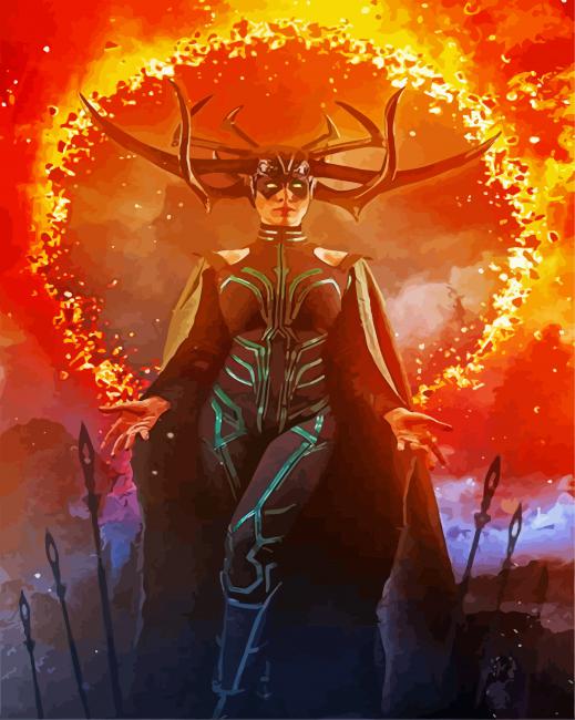 Powerful Hela paint by numbers
