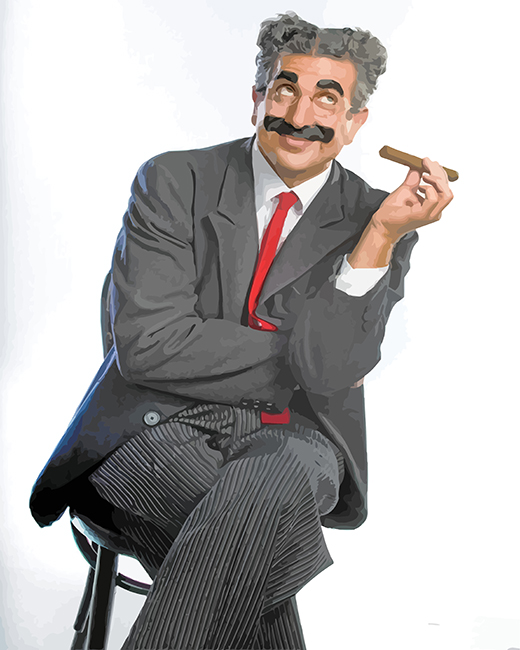 The Comedian Groucho Marx paint by numbers