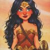 Wonder Woman Animation paint by numbers