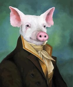 Classy Mr Pig Paint By Numbers