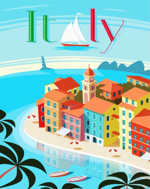 Italy portofino paint by numbers