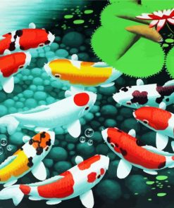 Koi Fish Pond Paint By Numbers