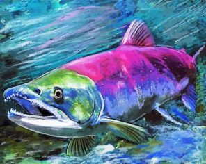 Salmon Paint By Numbers