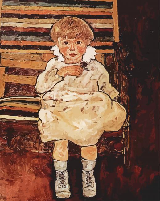 Seated Child Egon Paint By Numbers