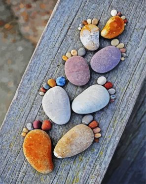 Rock Footprint Paint By Numbers