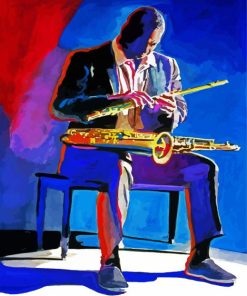 Saxophone Perfomer Paint By Numbers