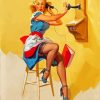 Pin Up girl Paint By Numbers