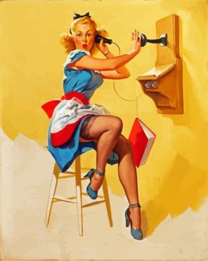 Pin Up girl Paint By Numbers