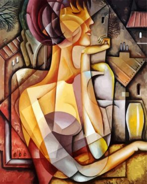 Abstact Cubism Lady paint by number