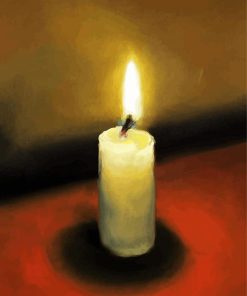 White Candle Paint By Numbers