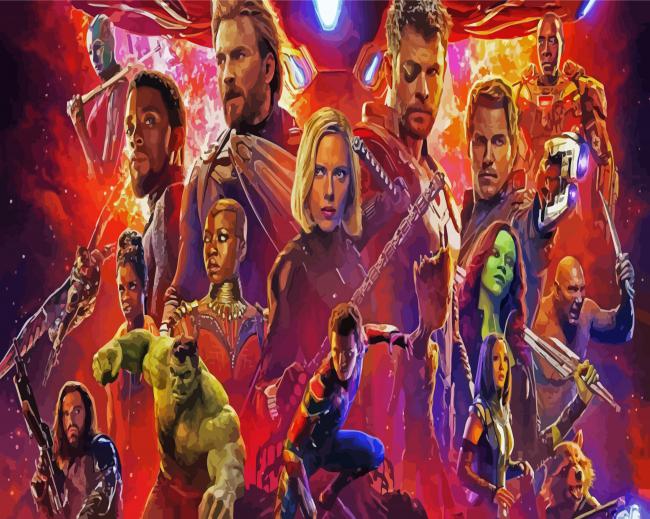 Avengers Characters Paint By Numbers