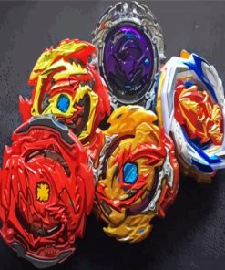Colorful Beyblades Paint By Numbers