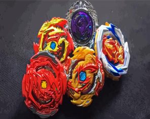 Colorful Beyblades Paint By Numbers