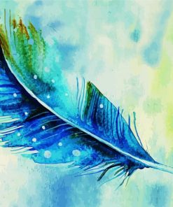 Blue Feather Paint By Numbers