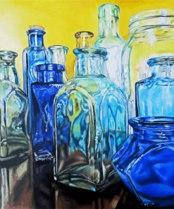 Blue Bottles Paint By Numbers