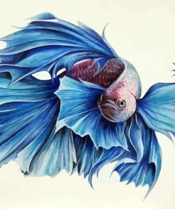 Aesthetic Blue Fish Paint By Numbers
