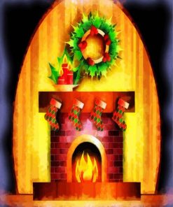 Christmas fireside Paint By Numbers