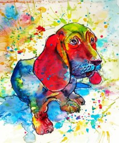 Colored Hound Paint By Numbers