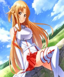 Cute Asuna Anime Paint By Numbers