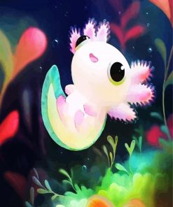 Cute Axolotl Paint By Numbers