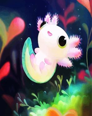 Cute Axolotl Paint By Numbers