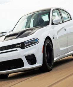 White Hellcat Paint By Numbers