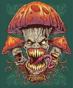 Creepy Mushroom Paint By Numbers
