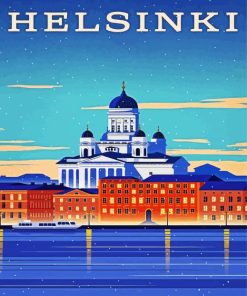 Finland Helsinki Poster Paint By Numbers