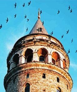 Aesthetic Galata Tower Paint By Numbers