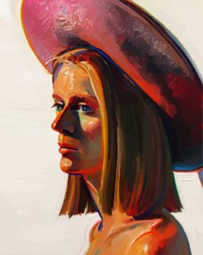 Girl With Pink Hat Paint By Numbers