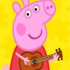 Peppa Play Guitar Paint By Numbers