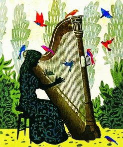 Harp Player Paint By Numbers